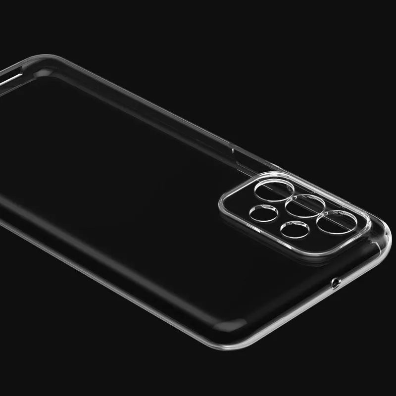Transparent TPU phone case for Samsung with shockproof protection and fine hole cutouts
