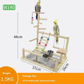Sichuan Pepper parrot climbing training platform in natural solid wood, 37x26x45cm, brown finish