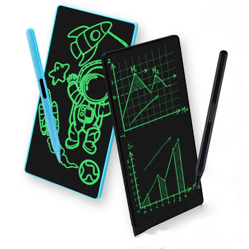 Student LCD handwriting board 6.5 inch ABS plastic blue black with pen