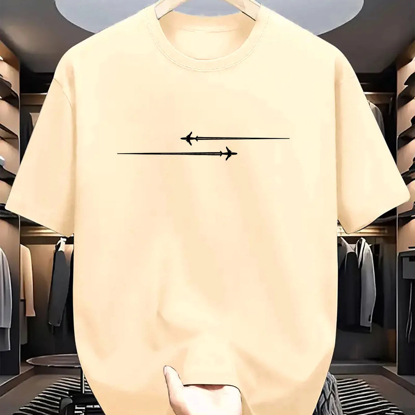 Loose fit cotton blend t-shirt with cartoon print in black, short sleeves, round neck.