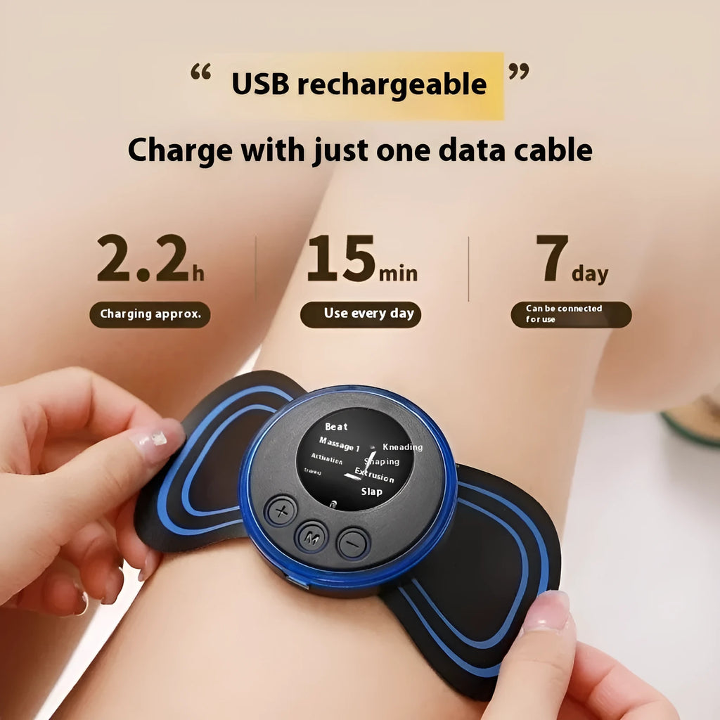 EMS portable smart shoulder and neck massage instrument with ABS shell, USB powered, fatigue relief