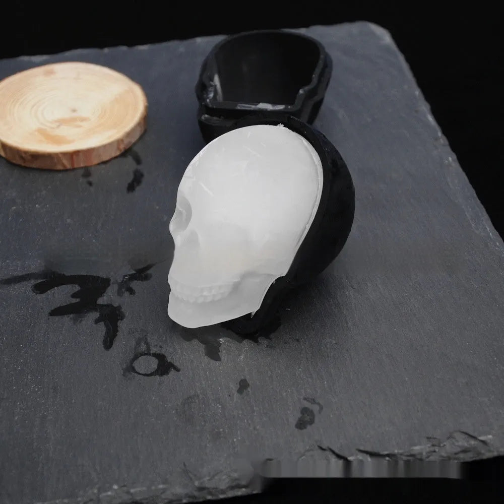 3D Halloween skull ice cube maker mould tray made from food grade silicone