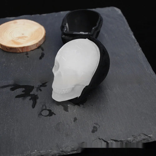 3D Halloween skull ice cube maker mould tray made from food grade silicone