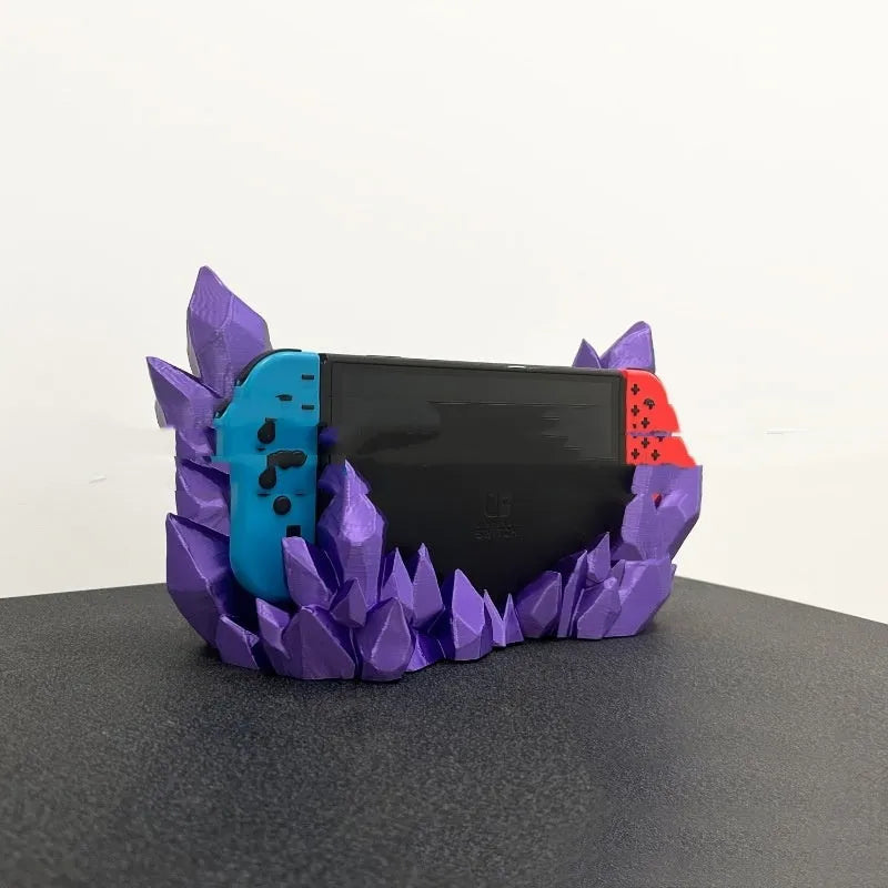 3D printed PLA U-shaped bracket decoration in purple, red and blue, and white colour options