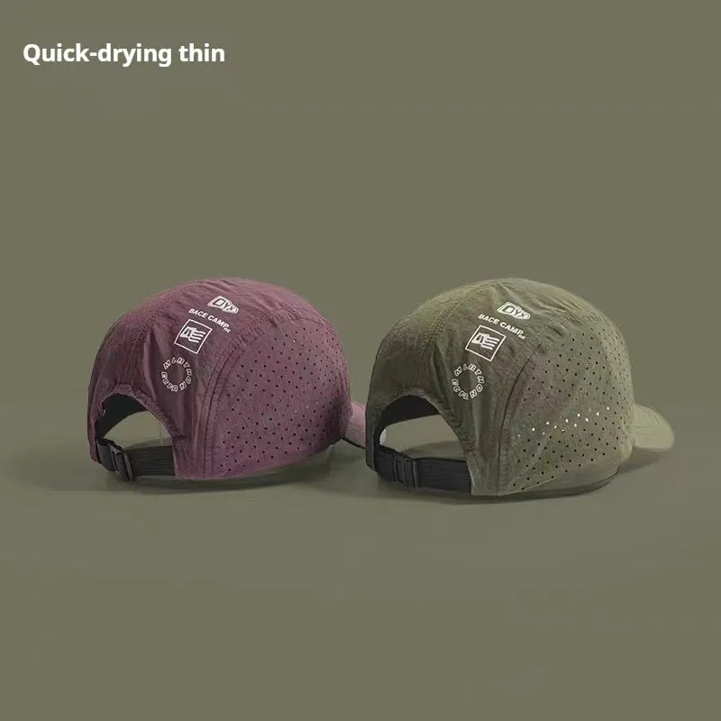 Men's adjustable mesh baseball cap in dome crown style with breathable fabric for summer sports