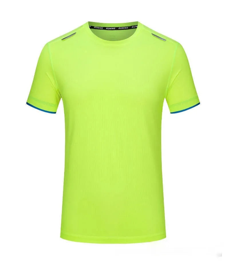 Ice silk quick-drying loose fit work t-shirt in solid colour on hanger