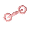 Blue TPR dog chew toy ring for puppy teething measuring 16cm