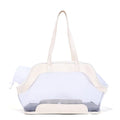 Leather cat outing carry bag in milan white colour with 25 litre capacity