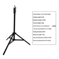 Carbon steel tripod stand with frosted legs and mobile phone holder attached