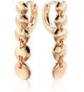 Retro gold woven circle earrings with copper construction and 4.5 cm diameter