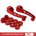 Pair of alloy car door handles in four colours black blue red silver for modification