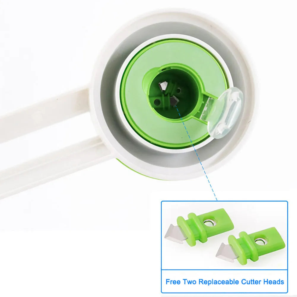 Green or orange plastic round cutter paper knife for cutting A3 size paper in office and school settings