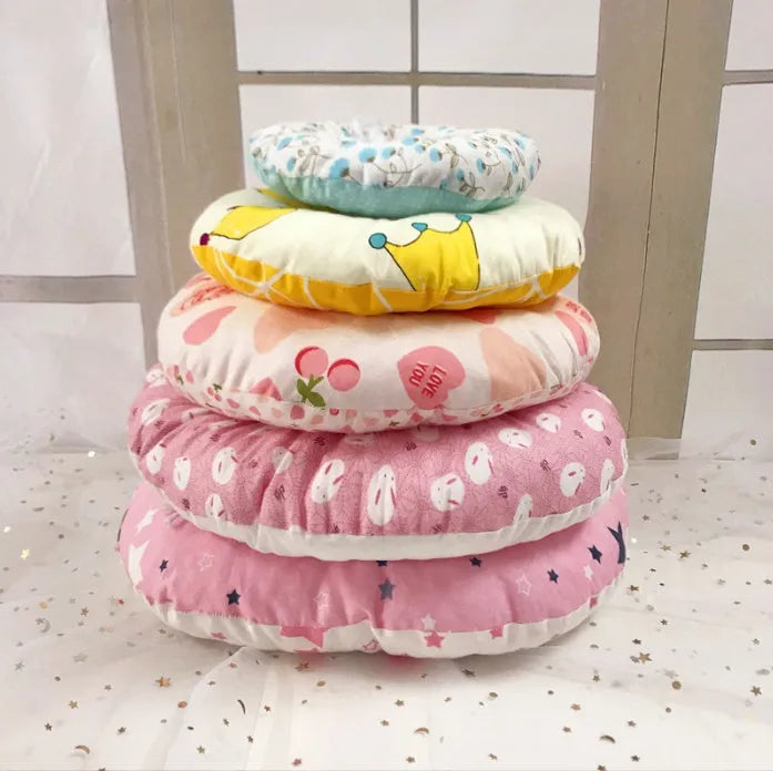 Soft cotton cat collar with princess style cartoon print in multiple colours on a white background