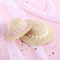 Adjustable handmade paper hat for a dog or cat with a bowknot, shown in multiple colours.
