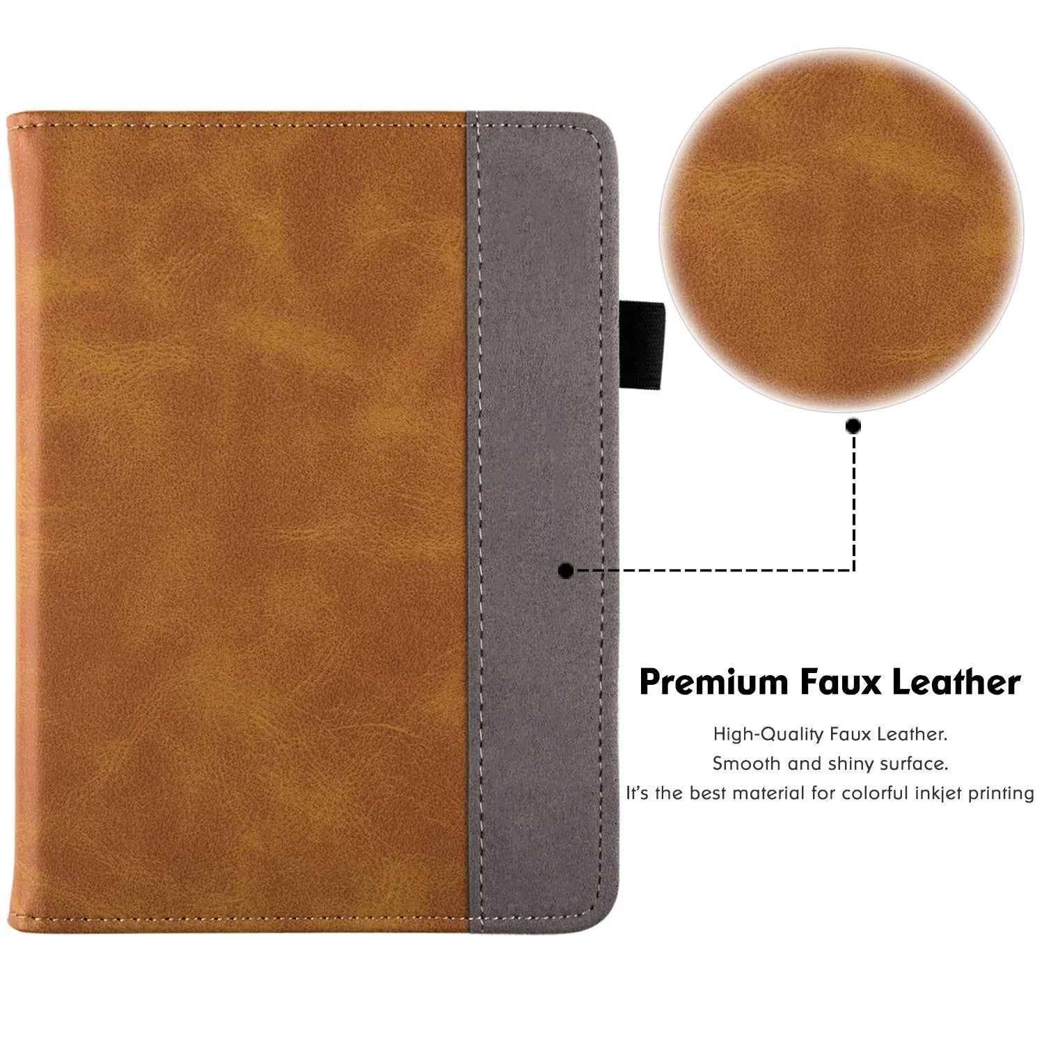 Kindle Paperwhite 11 leather case with integrated wrist strap shown in a selected colour option.
