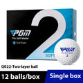 PGM Q022 two-layer golf practice balls in small box 3 pack and large box 12 pack for training