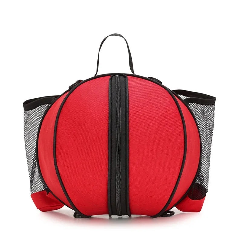 Oxford cloth basketball training bag showing 9-litre capacity and shoulder strap options