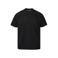 Women's loose fit short sleeve top with air layer stitching detail in grey.