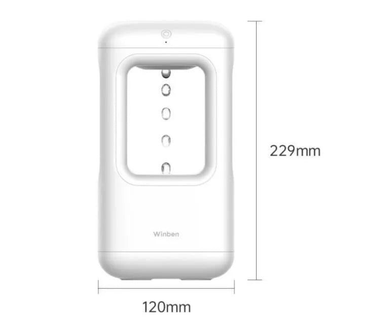 Weibel anti-gravity water drop humidifier white 500ml cool mist with atmosphere light on a nightstand