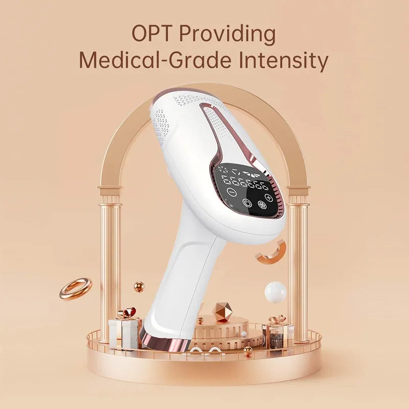 White household underarm hair removal instrument with freezing point technology and plug-in power supply