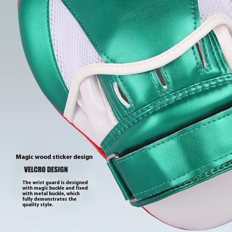 Vertical gold or green PU training pad for boxing and Sanda martial arts