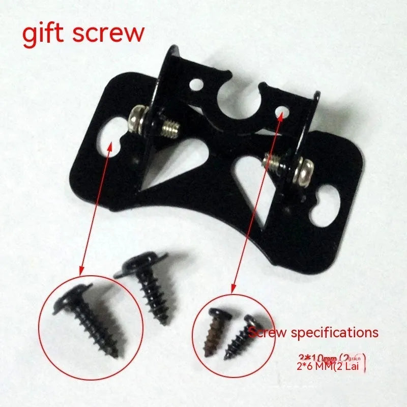 Black metal universal car camera holder with adjustable 120-degree angle bracket