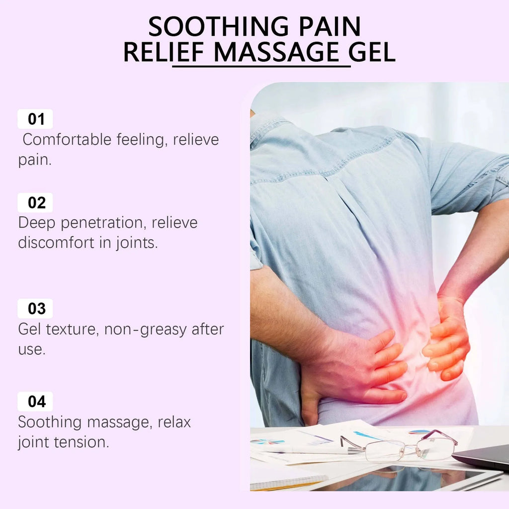100g tube of body massage gel for joint, knee, and elbow care on a white background.