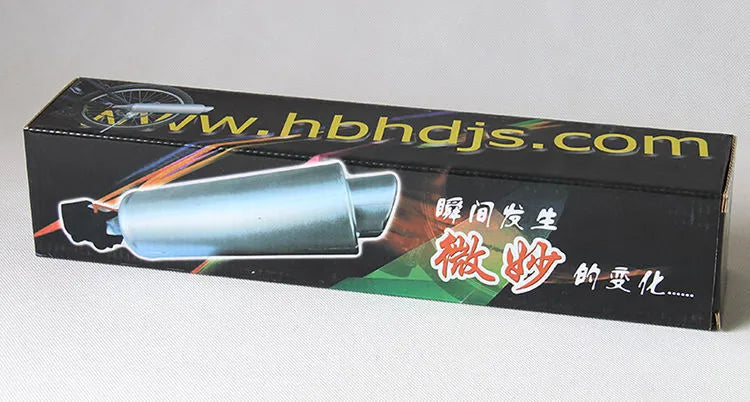Motorcycle engine sound effect loudspeaker for bicycle turbine spoke tube with sound cards, DIY stickers, bracket and PE main part
