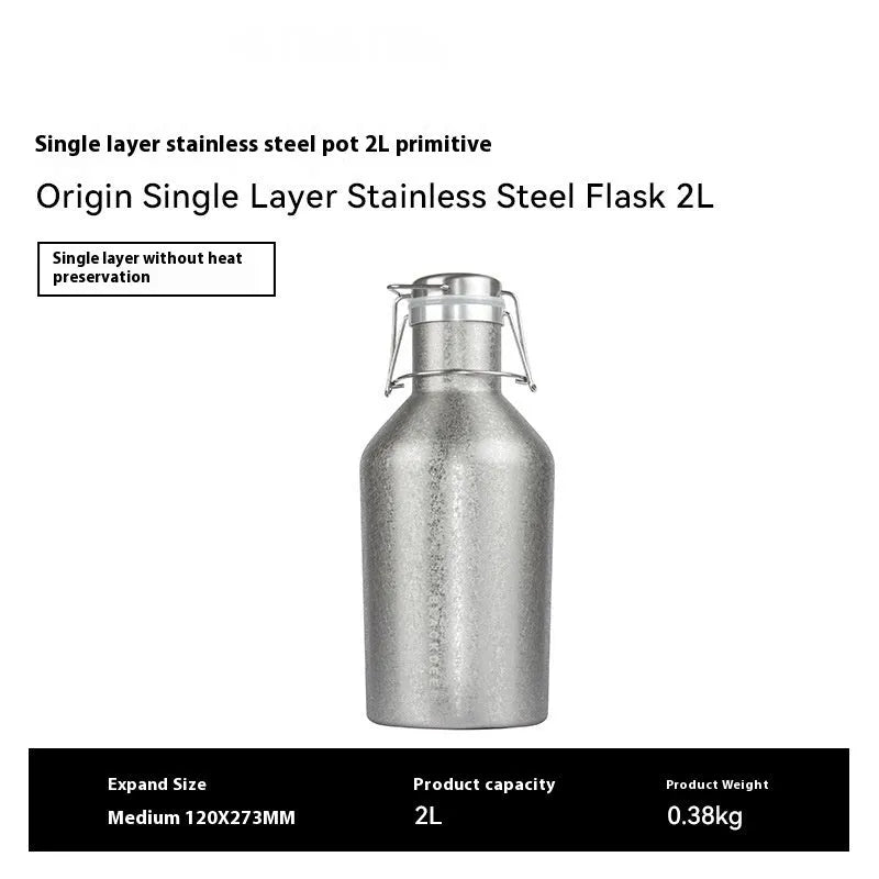 Stainless steel outdoor thermal pot with large capacity for camping and portable use