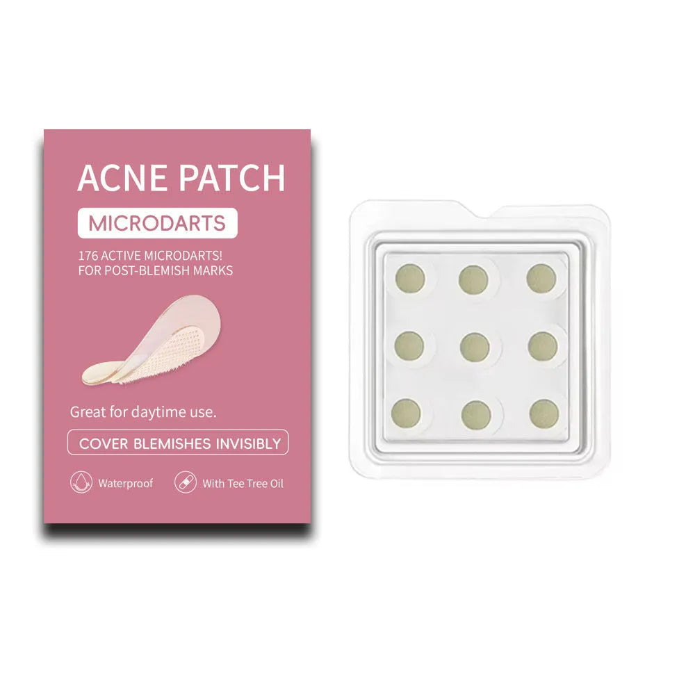 Box of 9 mild hydrocolloid pimple patches for acne and closed comedone treatment
