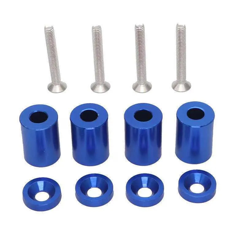 Aluminium alloy machine cover shim kit with screws and nuts for 6mm 8mm mounting points