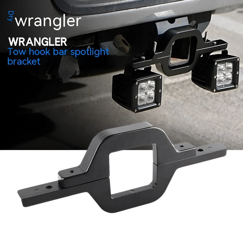 Black aluminium alloy LED reverse light mounting bracket for Jeep Wrangler off-road vehicle