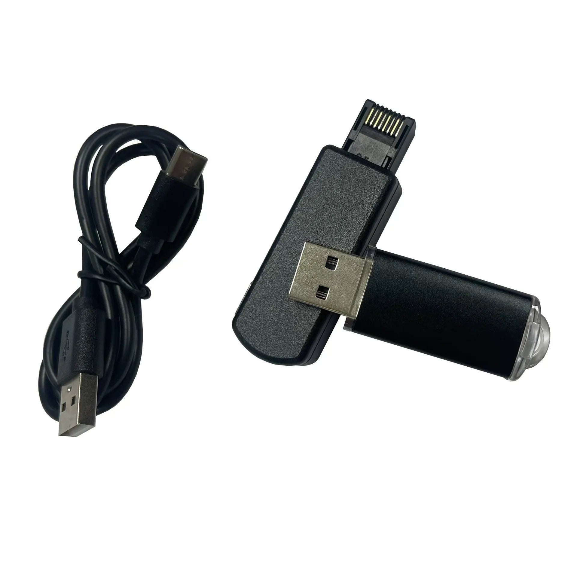 Black aluminium alloy PlayStation 4 USB host adapter tool with data cable