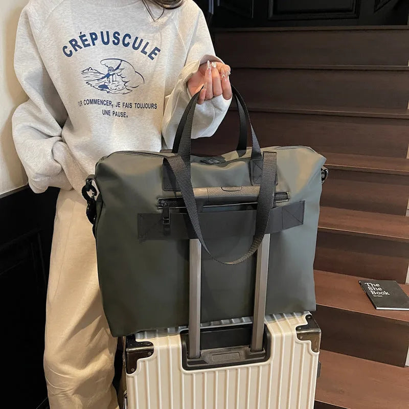 Lightweight Oxford cloth tote storage bag in black, grey or champagne colour with 20-35L capacity