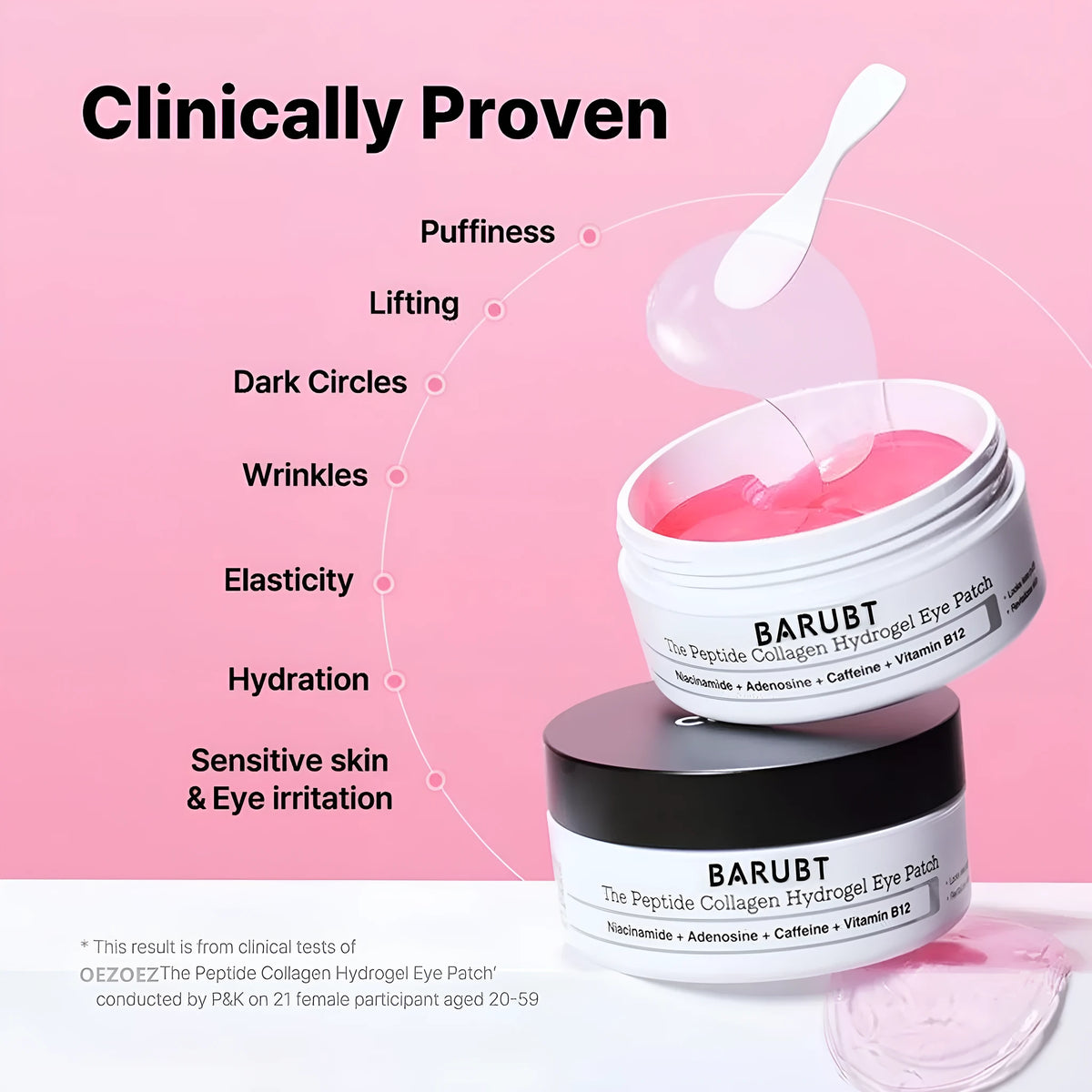 Hydrating eye mask 30g with collagen and glycerin for fine lines and under-eye moisture