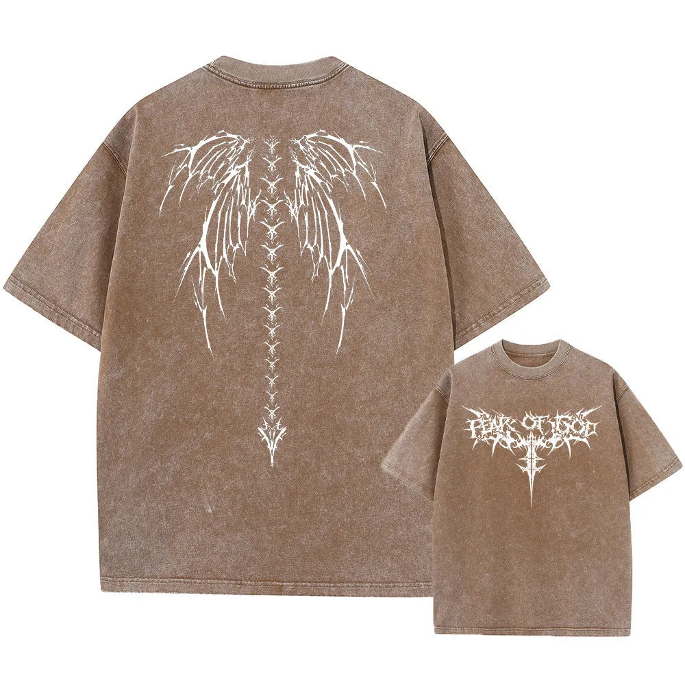 Men's oversized cotton t-shirt with drop-shoulder sleeves in loose casual fit