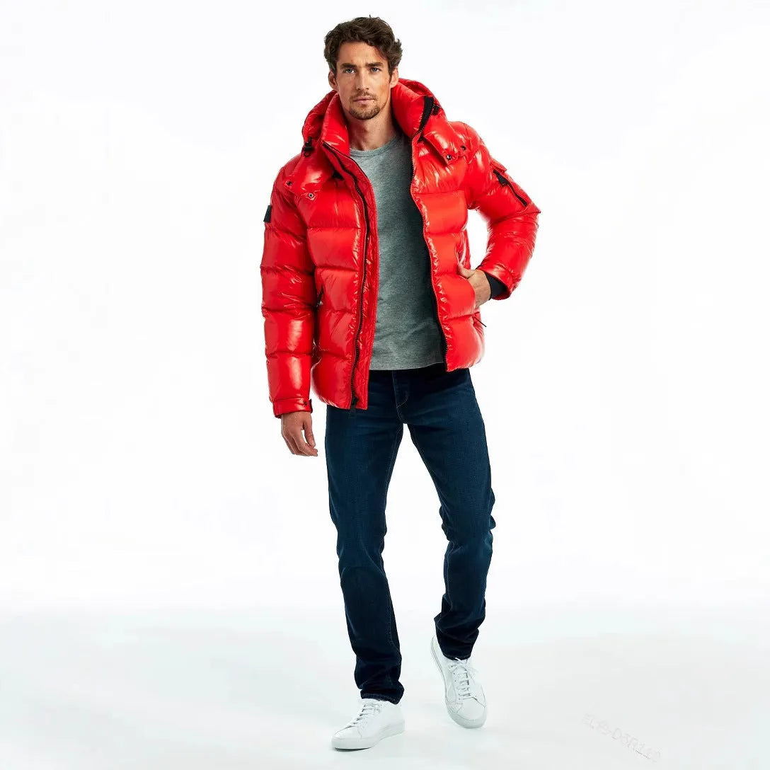 Classic all-matching short couple warm jacket for men in solid colour, loose fit cardigan style with side pockets