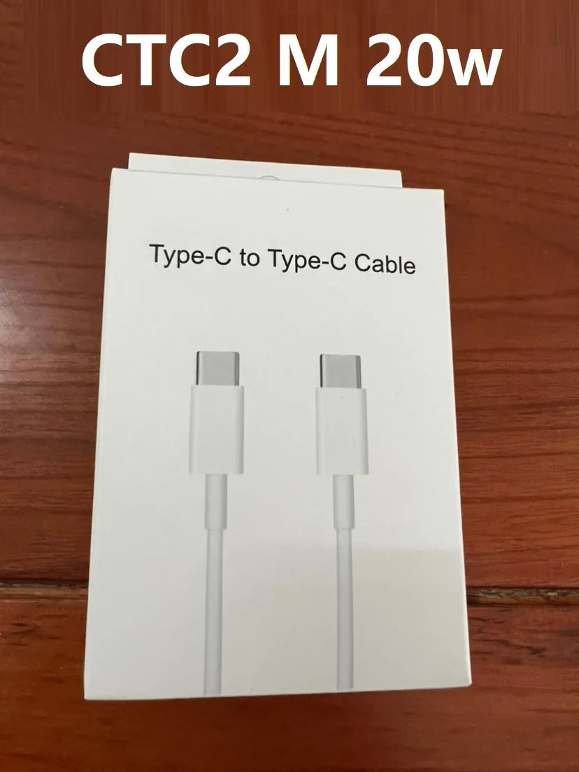 White British 20W USB-C PD fast charger with multiple cable length options including 1m, 1.5m, and 2m