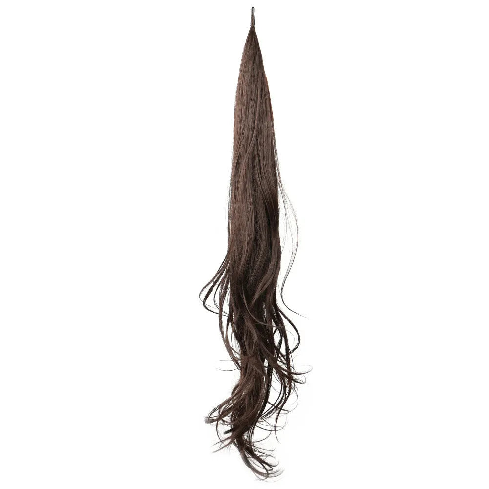 Long 32-inch chemical fibre ponytail wrap wig in colour 613 for ladies, horse tail style, non-hot dye