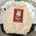 Gray capybara print hoodie for women, loose fit pullover with hood and long sleeves, side seam pocket