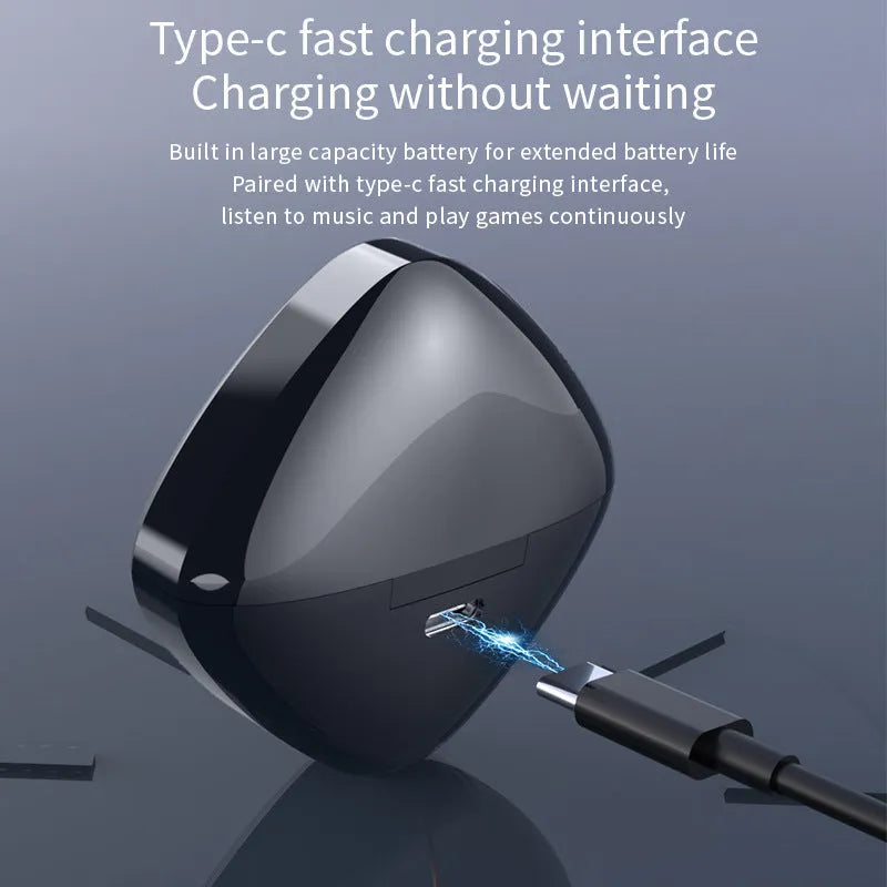 Wireless Bluetooth headset with digital display, in-ear design, touch control, black or white colour, USB 3.0 interface.