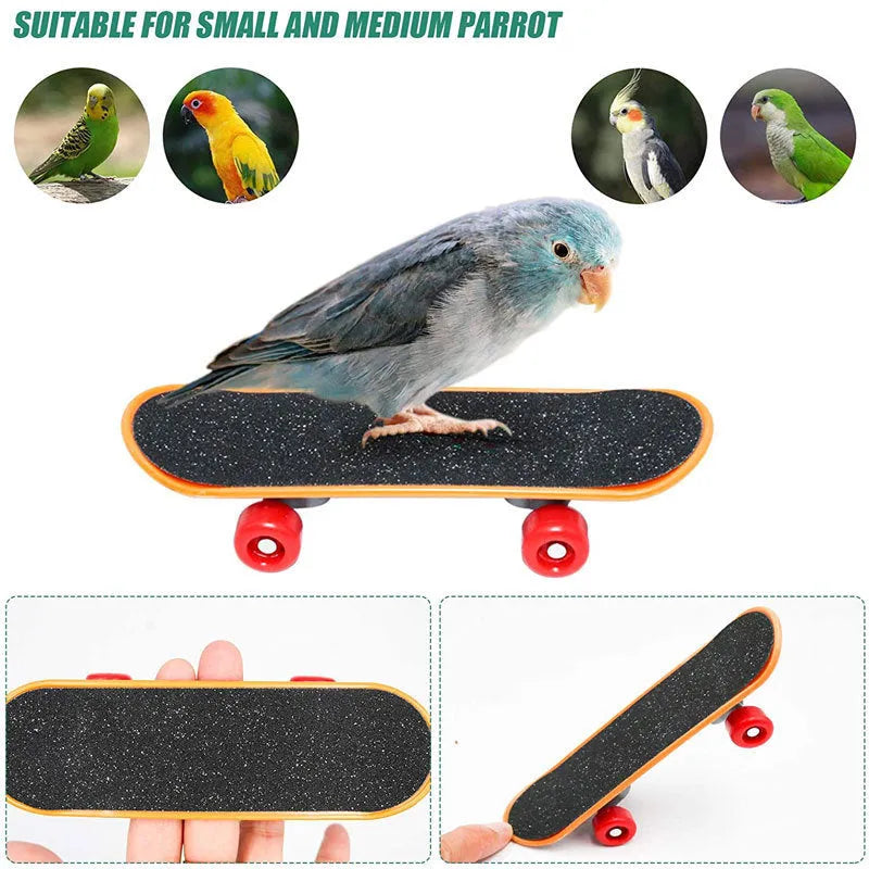 Wooden bird toy puzzle training set with three pieces on a light background