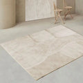 Japanese cashmere striped polyester fibre carpet in light luxury style, available in multiple sizes up to 300x200cm, machine washable