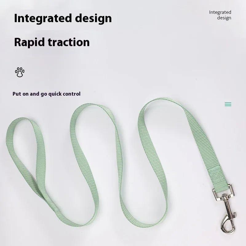 Solid colour nylon dog hand holding rope with adjustable loop handle in multiple colour and width options