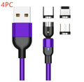 Essager rotate magnetic cable with 360 degree rotating head, nylon braid, 1m length, black colour