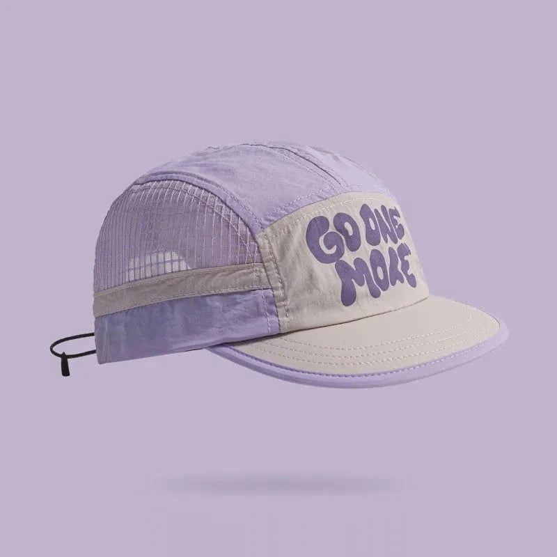 Gradient quick-drying mesh baseball cap with digital printing and dome crown