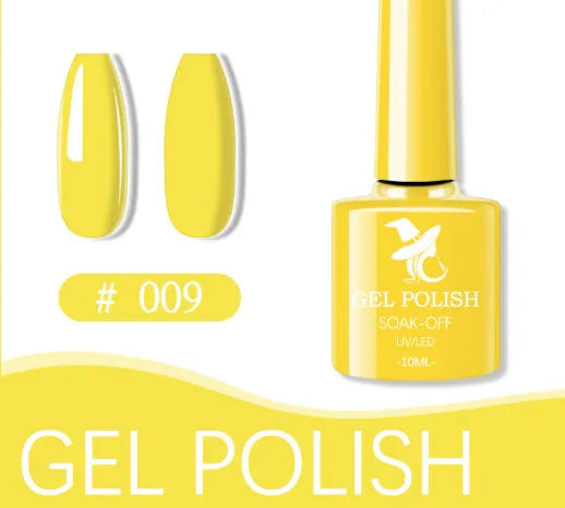 48 colour UV phototherapy plastic gel nail polish set with 7ml bottles in various finishes including glitter and nude shades
