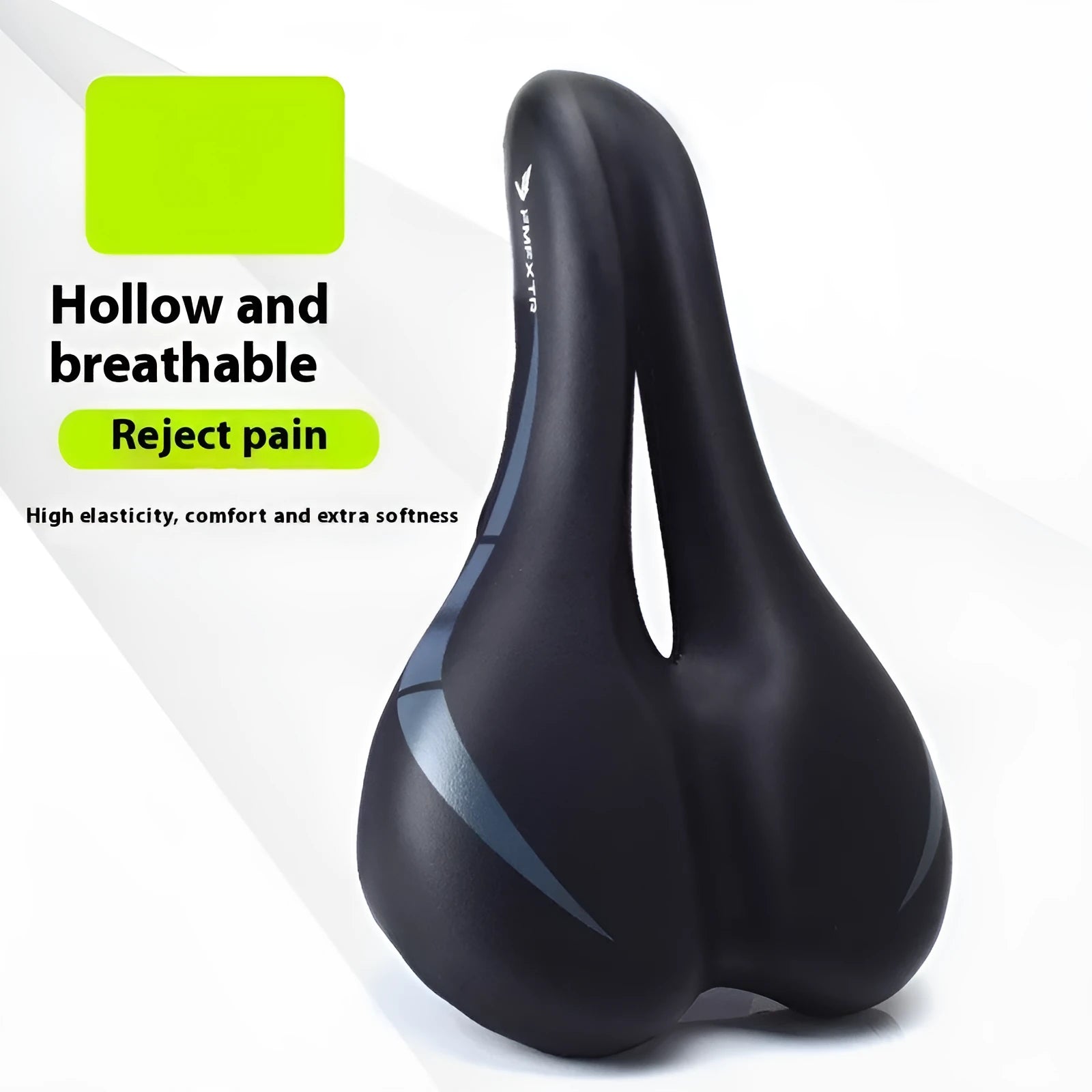 Hollow foam bicycle saddle cushion in 3147 colour on a double rail seat post.