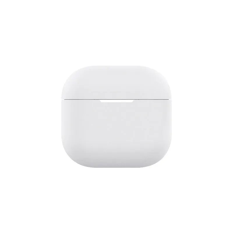 Silicone earphone case for Apple AirPods 4 in twelve colours including white, pink, black, red, and transparent.