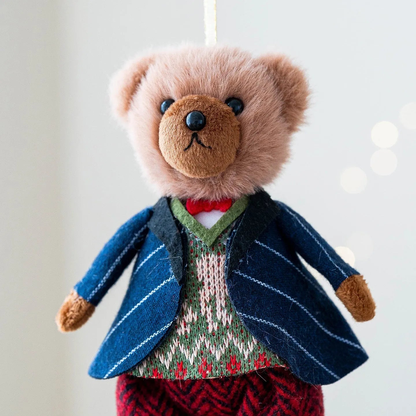 Cartoon-style cloth plush bear doll in gentleman bear or princess bear colours.